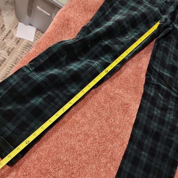 Talbots Dark Green Plaid Corduroy Pants - Picture 8 of 9